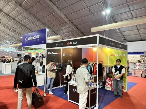 SaigonTex 2026 booth of Fu Hsun with Fabgoalie AI team